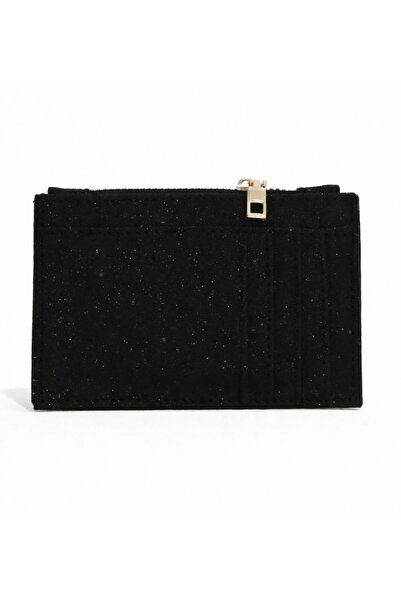 EZZY BLİSS Ezzybliss Women's Glitter Card Holder Wallet Black