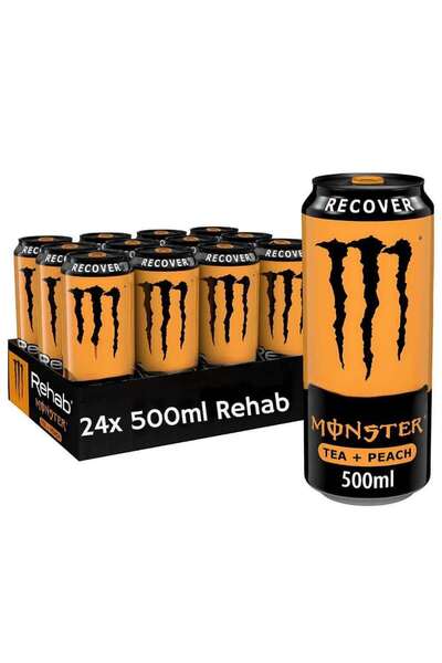 MONSTER Energy Drink Rehab Peach Tea 24x500ml Pack