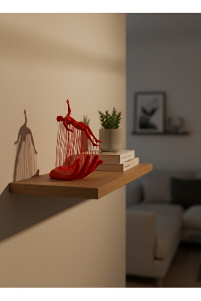 CT STONES Figurină umană modelată manual, roșie, decorativă modernă, design a...