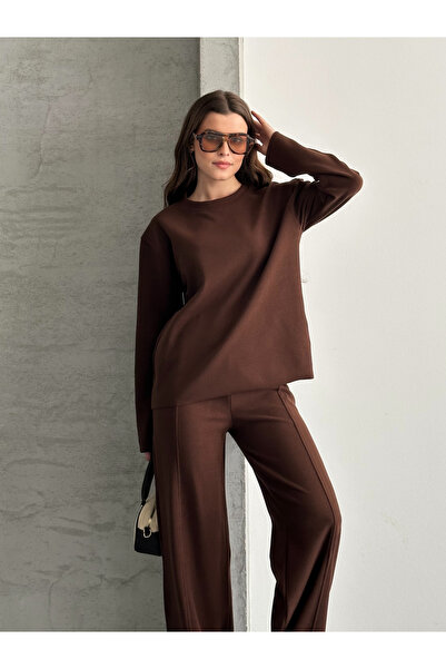 FERZOLAİO Soft Brown Tracksuit Set