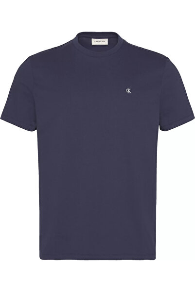 Calvin Klein Men's Short Sleeve Crew Neck Cotton Plain Model Purple T-Shirt L...