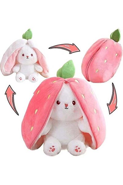 Generic Strawberry Bunny Plush Toys, Bunny Carrot Strawberry Pillow