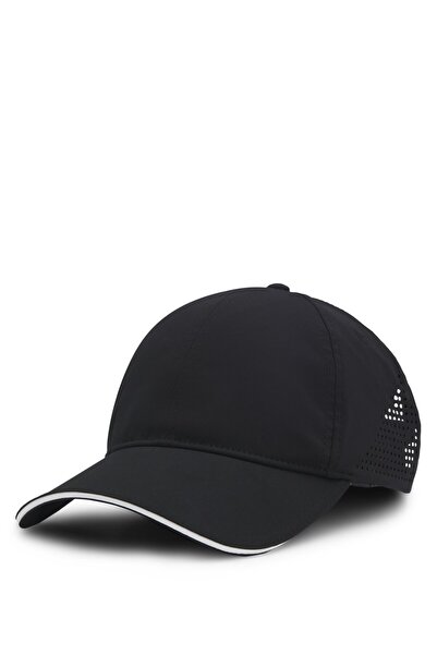 BOSS Men's Black Hat with Shiny Logo Flexible Breathable Design 50547400-001