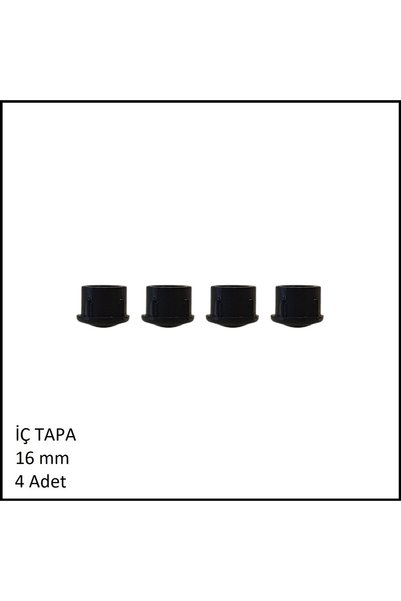 Adilon Plastik İç Tapa, Yuvarlak, 16 mm (4 Adet)