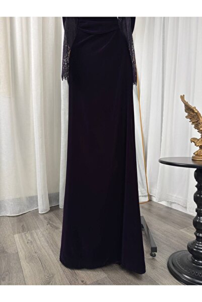 Special-DIARA Luxurious velvet evening dress with embroidered lace