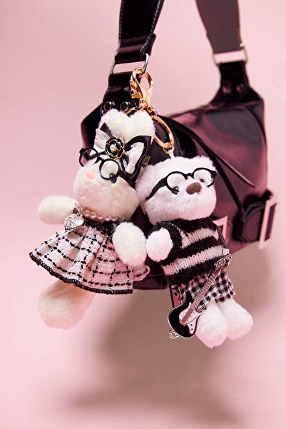 DeFacto Kadın Siyah Gitar Detaylı Giydirilebilir Anahtarlık Kostümü G2346AXNS