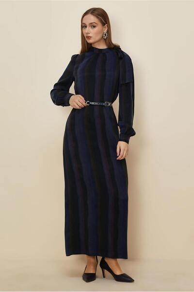 Alvina Belted Scarf Detail Dress 46105