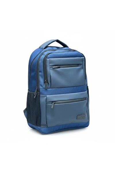 Blue Burry حقيبة ظهر فاخرة مقاومة للماء للكمبيوتر المحمول - حقيبة متعددة الجي...