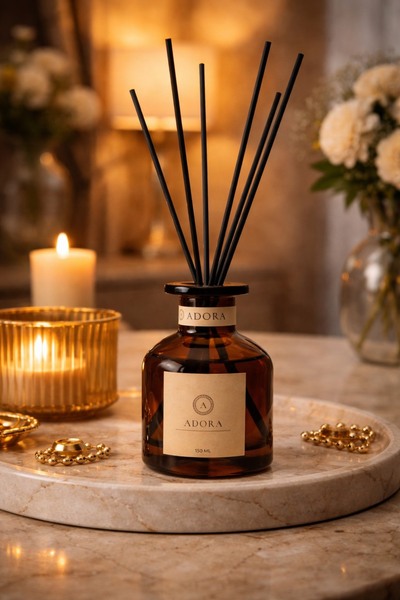 Adora Home AMBER Bambu Çubuklu Oda Kokusu 150ml Ferah Ve Uzun Süreli Koku
