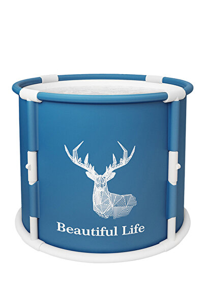 Snooe حوض استحمام محمول قابل للطي للاستحمام مع كابينة دش مستقلة مصنوعة من رغو...