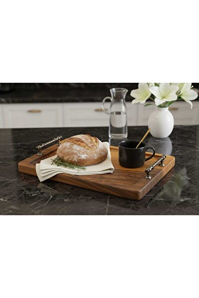 YAZKURT AHŞAP CEVİZ AĞACI SUNUM TEPSİSİ