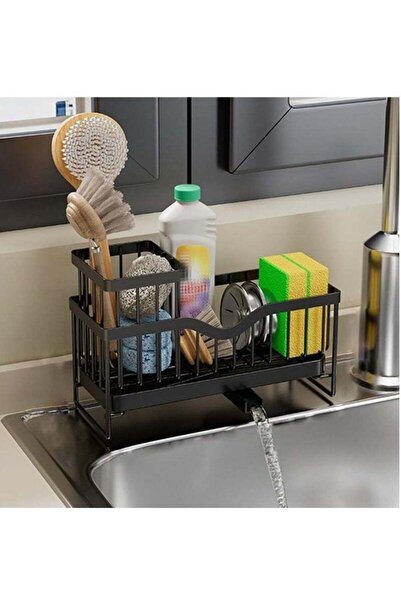 Arabest Black Multi-functional Sanitary Ware Draining Rack With Rotatable Dra...