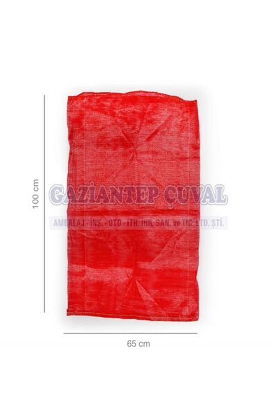 Çuvalcınız File Çuval Patates, Soğan, Ceviz, Limon File Çuvalı 65×100 cm Kırmızı