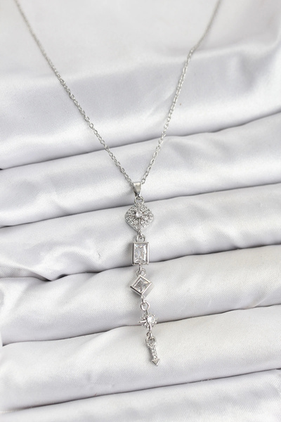 shopwave 316L Steel Chain Silver Color Polar Star Energy Model Women's Y Neck...