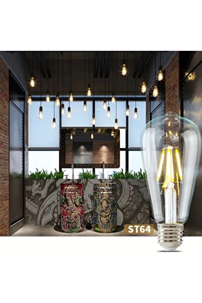 Cata 5 ADET 8W EDİSON LED AMPUL (ST-64)(3200K)