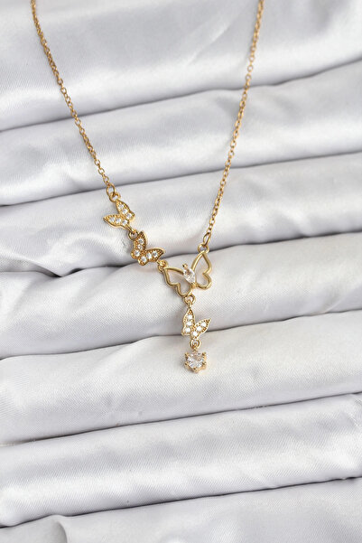shopwave 316L Steel Chain Gold Color Model Women's Necklace - Tj-Bko10676