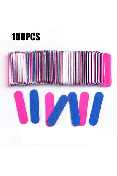 Choice 100 قطعة من مبارد الأظافر باللون الأزرق الداكن، 50/100 قطعة، مبارد خشب...