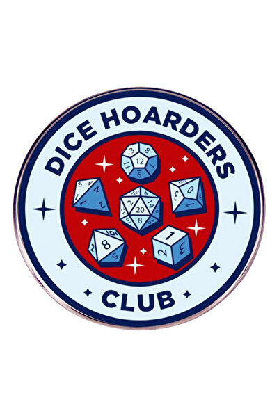 Choice A5-14-01 دبوس لعبة تقمص الأدوار الكلاسيكية، نرد D20، بروش معدني، شارة ...