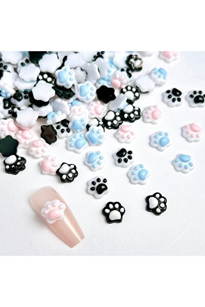 Choice مجموعة متنوعة - 20 قطعة من زينة أظافر على شكل مخالب جرو مضيئة وجميلة مصنوعة من الراتنج، بألوان زاهية وتصميمات إبداعية تحاكي الحيوانات