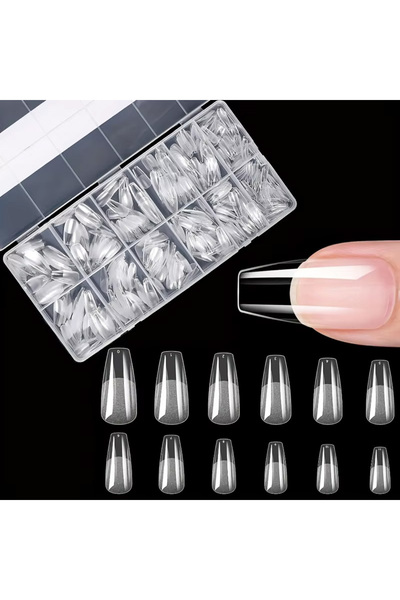 Choice 600 Middle Ladder 600 Pieces of Full-Cover False Nail Stickers, Stilet...