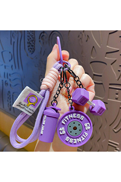 Choice PURPLE Dopamine Barbell Plates Keychain Kettlebell INS Simulation Dumb...