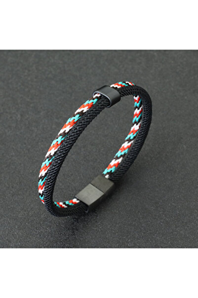 Choice redlight blue Unique Men Bracelet Bangle A Grade String Stainless Steel Detachable Magnet Buckle Boh