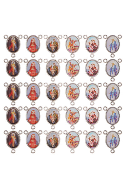 Choice 20 قطعة (10/20 قطعة/مجموعة) موصل مسبحة لامع بثلاثة ثقوب على شكل سيدة ا...