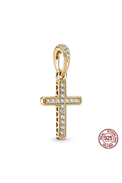 Choice خرزات صغيرة متدلية على شكل صليب من الفضة عيار 925، رقم الموديل DZK149-...