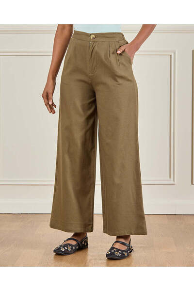 REDTAG بنطلون كاجوال زيتوني للبنات الكبيرات