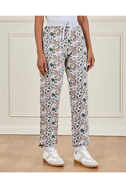 REDTAG Senior Girls White Printed Track Pants