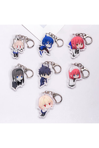 Miniso سلسلة مفاتيح سيارة أكريليك مكونة من 8 شخصيات أنمي تسوكيهيمي، 5 سم، إكسسوارات إبداعية لطيفة للحقائب وحقائب الظهر