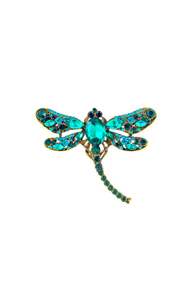 Choice XD823368-3 بروشات أنيقة بتصميم اليعسوب، دبابيس حشرات كريستالية خضراء و...