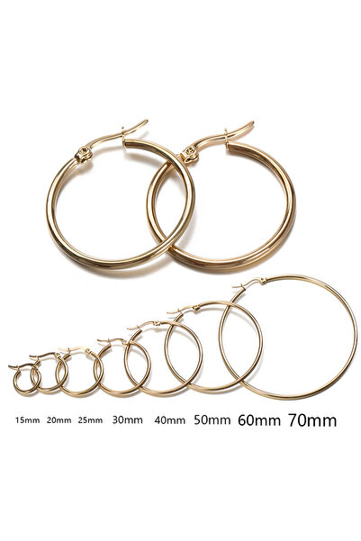 Choice 20mm Gold 10pcs(5pair) 10pcs Stainless Steel Black Open Circle Earring...