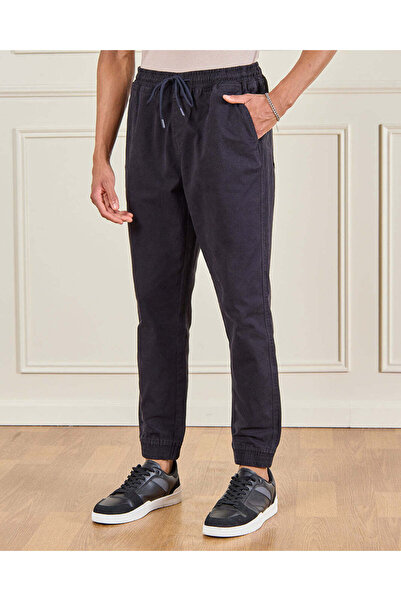 REDTAG بنطلون رياضي رجالي أزرق سادة