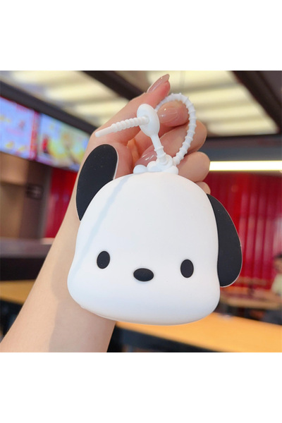 Miniso 2 قطعة محفظة كرتونية من سانريو زيرو، سلسلة مفاتيح، حقيبة سيليكون صغيرة...