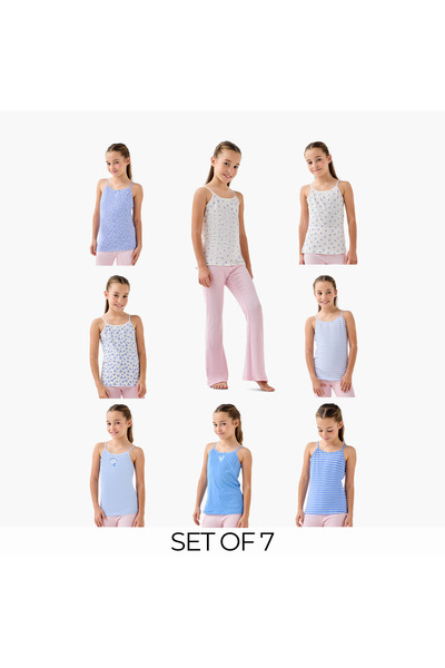 Juniors Printed Vest - Set of 7