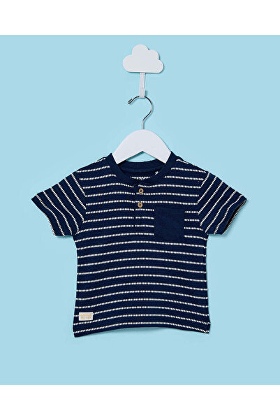 REDTAG تيشيرت جاكار مخطط أسود للأطفال الرضع