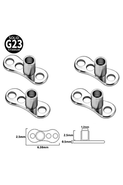 Choice Heart Surface and Dermal Retainers & Hide-it Jewelry 4PCS Base 1-4PCS ...