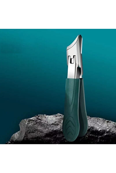 Choice green Anti-splash angled nail clipper ideal for fingernails and toenails to prevent splashing in the