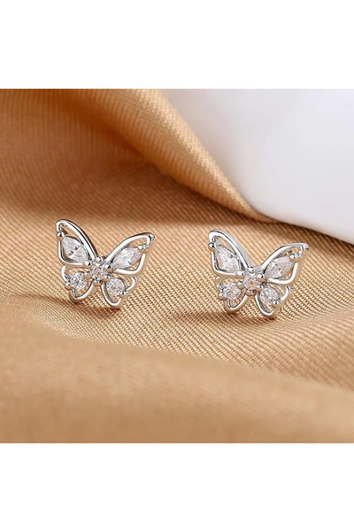 Choice E2600 Huitan Dainty Butterfly Stud Earrings Exquisite Women's Ear Accessories Fancy Birthday Gift fo