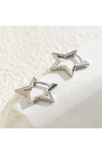 Choice أقراط فضية اللون بتصميم بسيط وأنيق، متعددة الاستخدامات، تمنح المرأة إح...