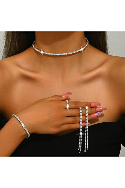 Choice 2 Luxury Full Crystal Zircon Neck Choker for Women Girl Sparkling Rhinestones Clavicle Chain Neckla.