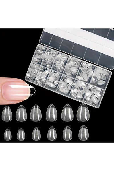 Choice 600 قطعة من أطراف الأظافر القصيرة على شكل لوزة من الجل الناعم، 600 قطع...