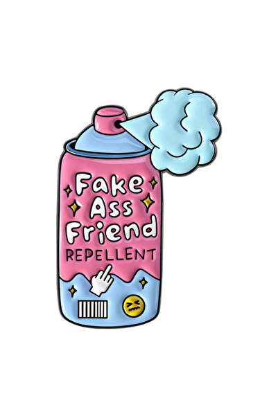 Choice دبابيس مينا طاردة للأصدقاء المزيفين QHXZ5457، دبابيس بخاخ مرحة، شارات ...