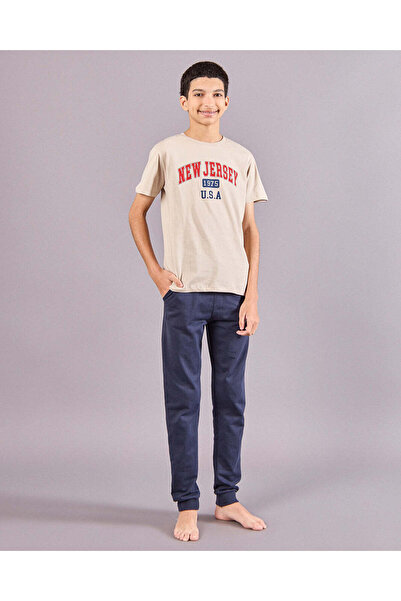 REDTAG طقم بيجامة مطبوع للأولاد الكبار (قطعتين)