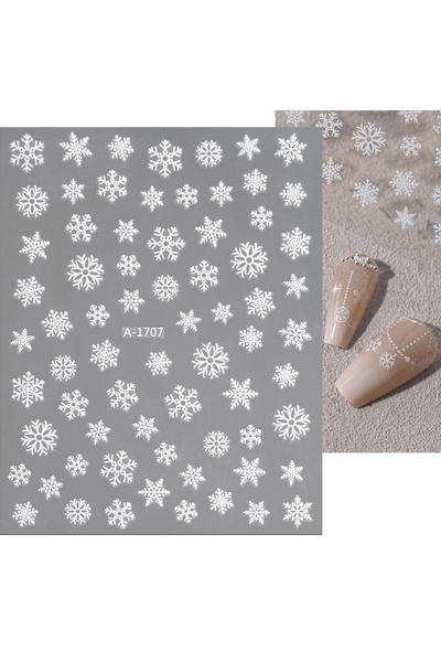 Choice NKS189-07-03 قطعة واحدة ملصق أظافر ثلاثي الأبعاد على شكل رقاقات ثلجية ...