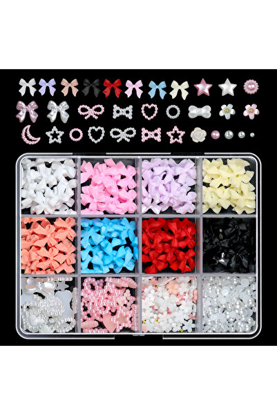 Choice ZB132-1 12 قطعة زينة أظافر ثلاثية الأبعاد من الراتنج المختلط على شكل ف...