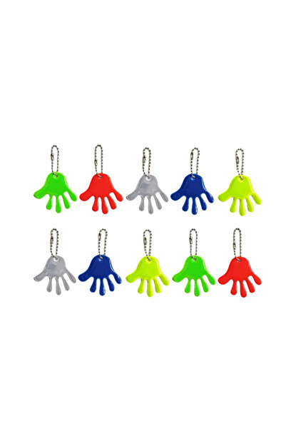 Choice 10 قطع بألوان عشوائية، 10 قطع من قلادات عاكسة على شكل أيادي تصفيق، سلس...