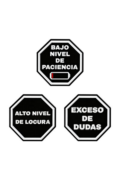 Choice TZ2368 علامة تحذير إسبانية دبابيس المينا BAJO NIVEL DE PACIENCIA EXCES...