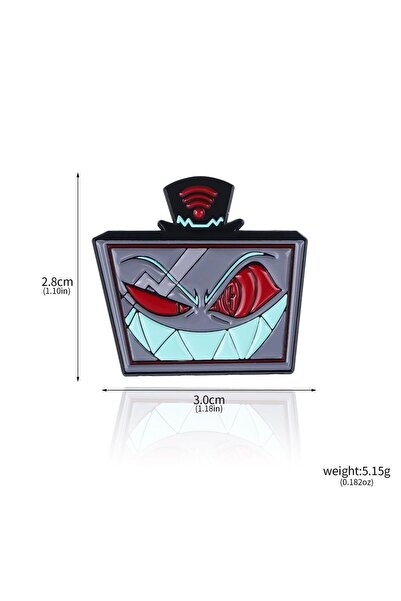 Miniso X00527-04 دبوس مينا على شكل ملاك وشيطان وتنين، من سلسلة هازبين كارتون أنمي هوتيل، قلادة معدنية